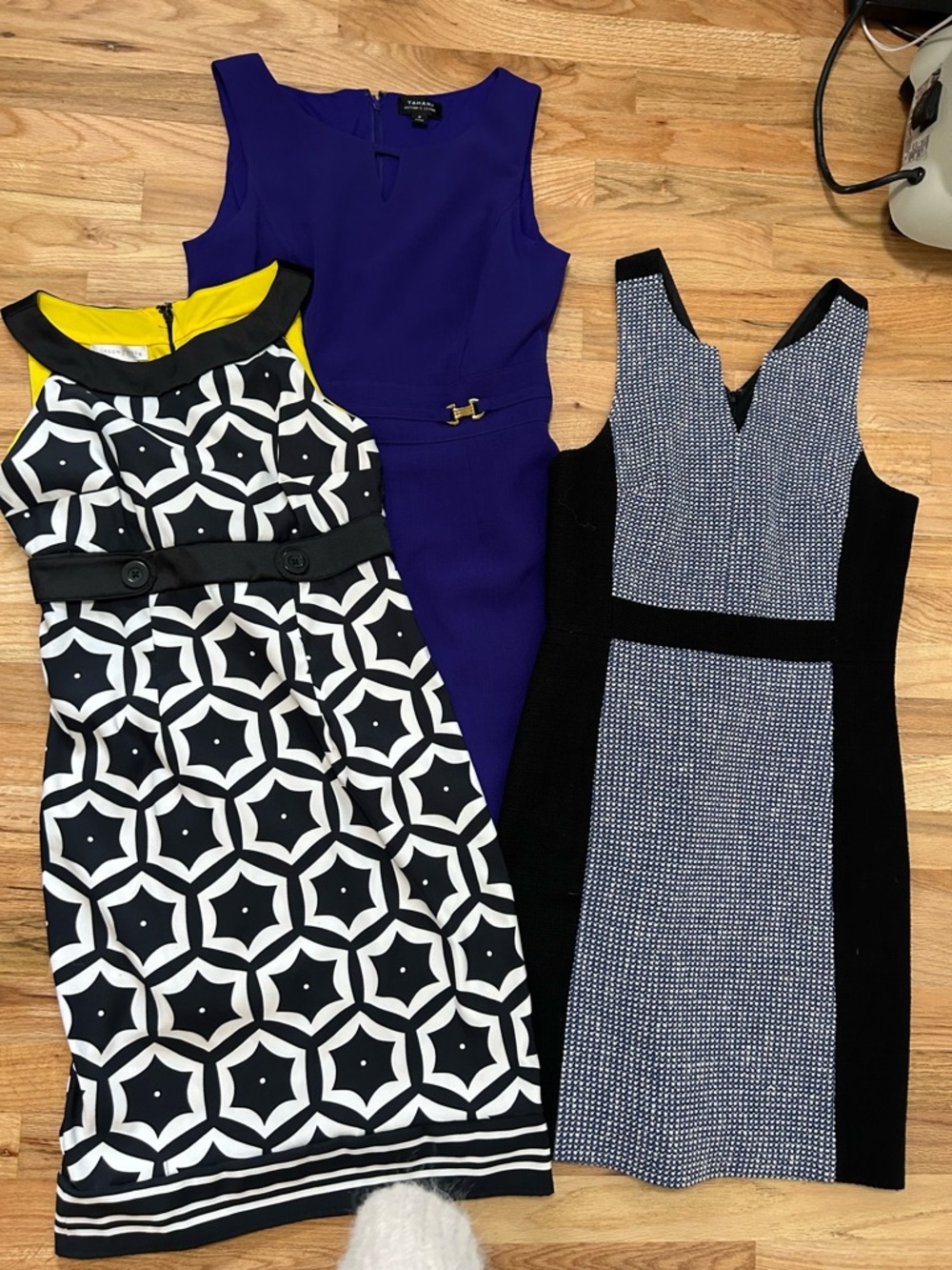 Lot 3 Sheath Dress career London times tahari tweed size 4/6